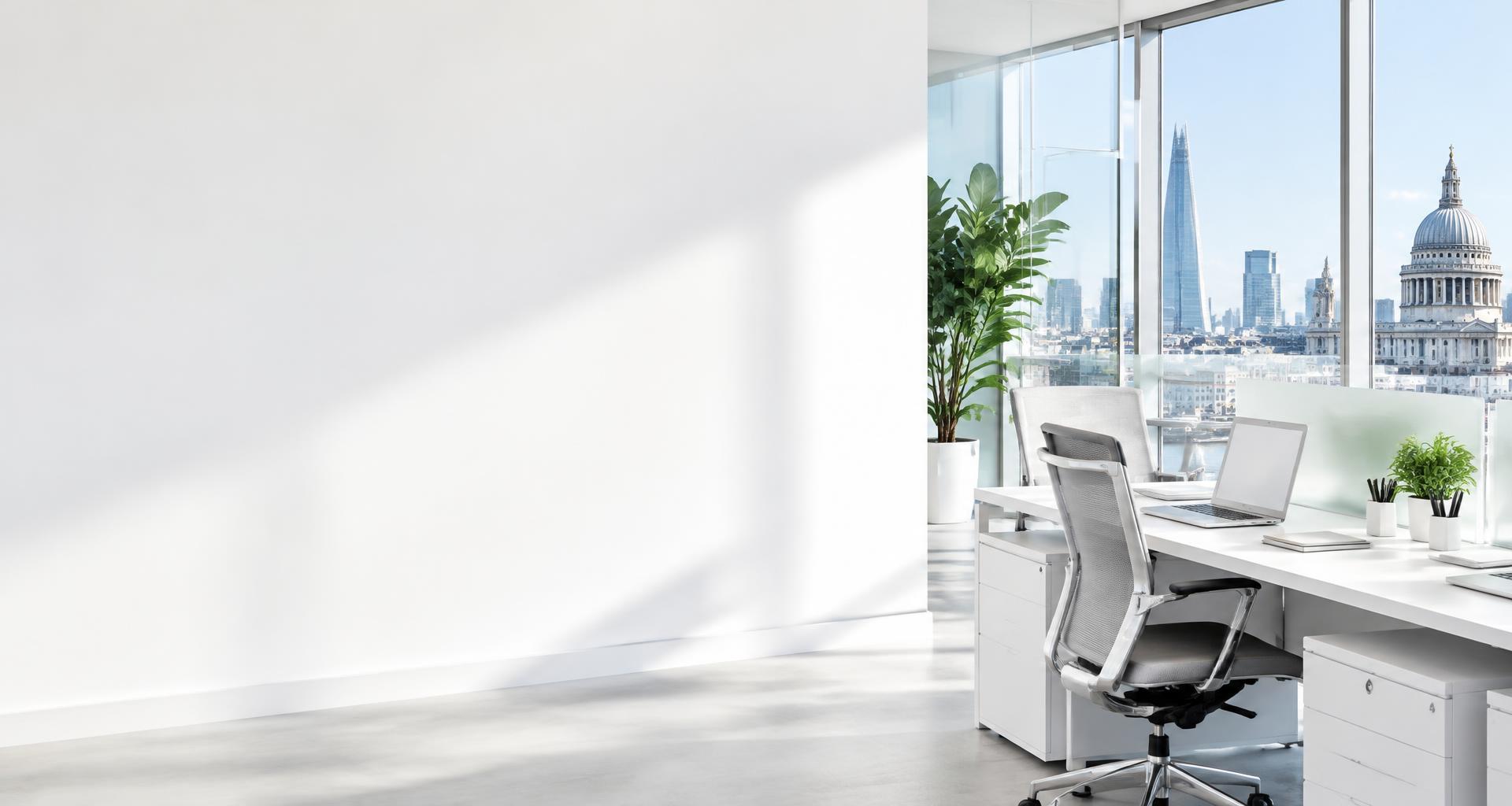 Bright contemporary UK business workspace